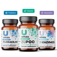 Digestive Health Bundle: FLORACIL50, zuPOO & zuENZYMES