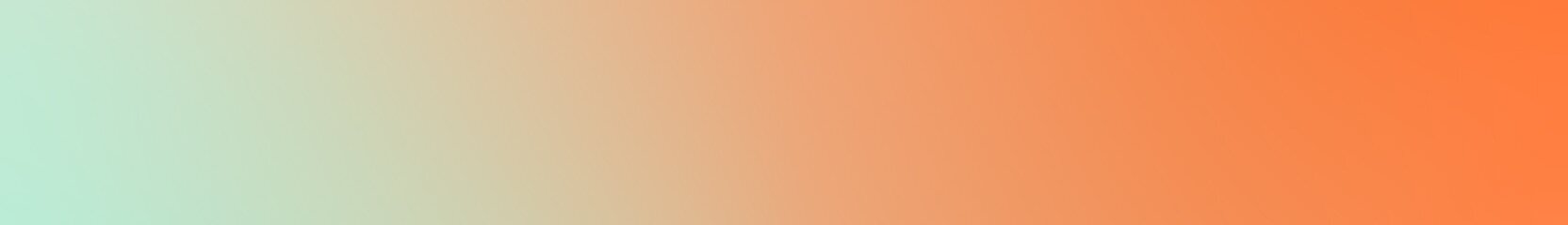 An orange and green gradient background.