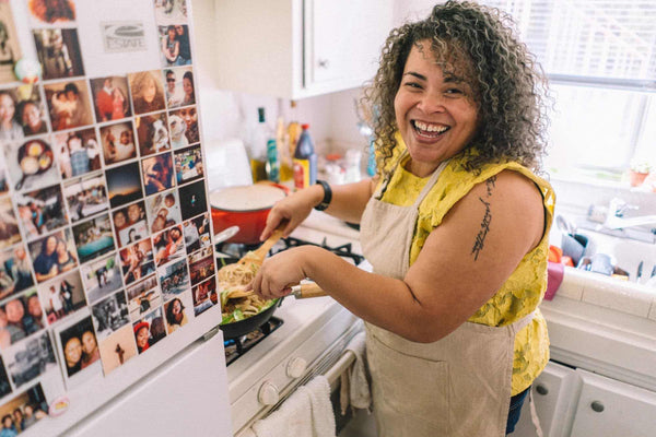 woman cooking food with lactobacillus reuteri