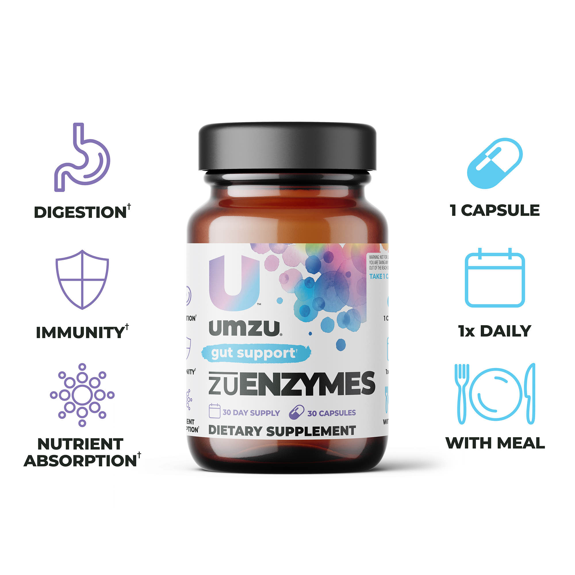 Digestion Bundle: BETAINE HCl, zuPOO, FLORACIL50, zuENZYMES & zuACV+PREBIOTICS