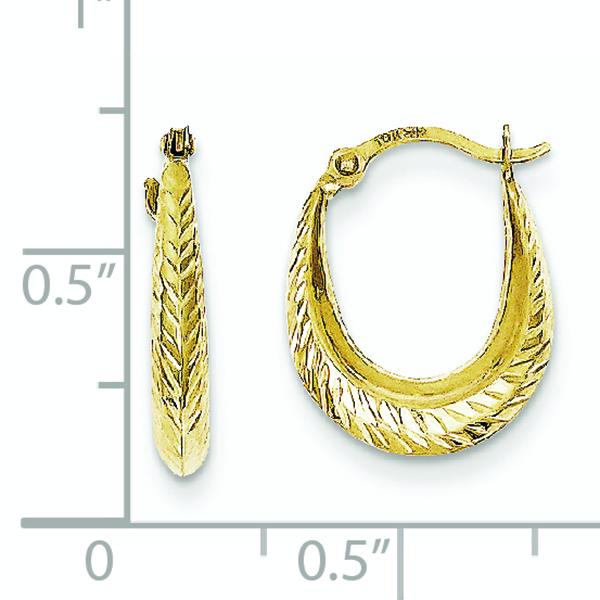 10K Yellow Gold Textured Hollow Hoop Earrings– MBJ Consignment & Company