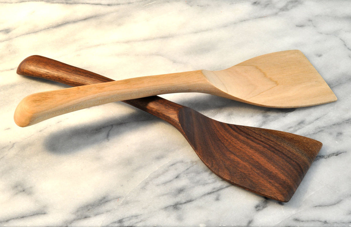 Everyday Hand Carved Long Wooden Spatula - Mastro Company