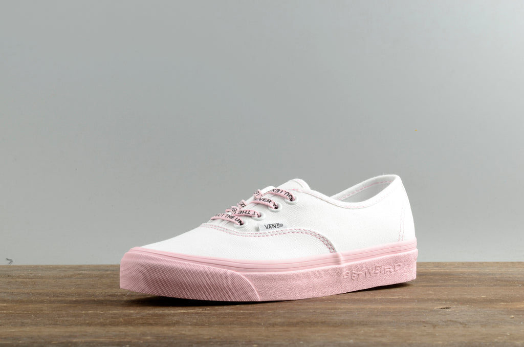 pink sole vans cheap online