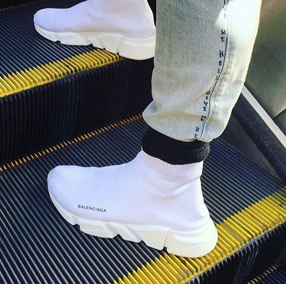 balenciaga shoes sock white