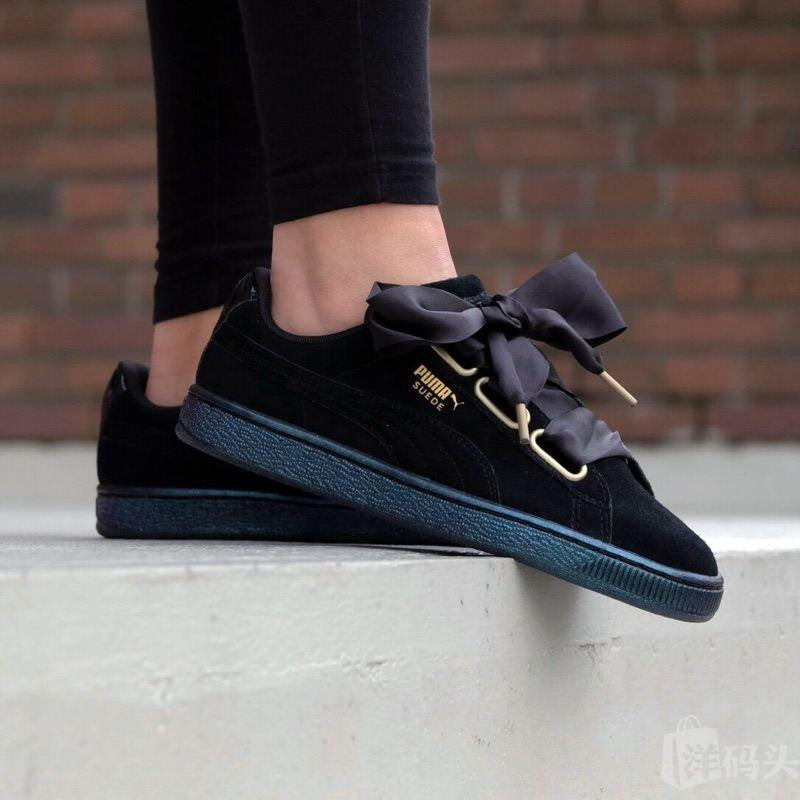 puma heart suede satin