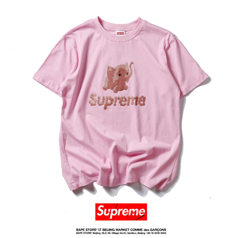 supreme pink elephant tee