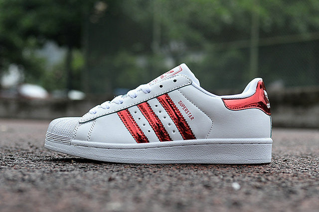 superstar white red