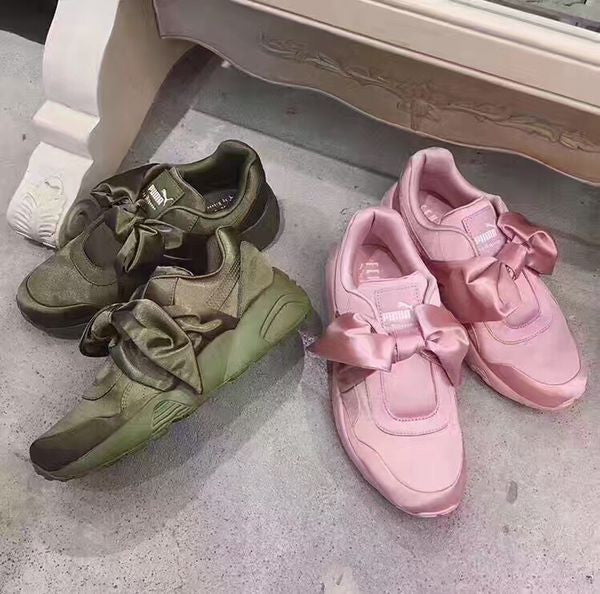 puma fenty pink bow sneakers