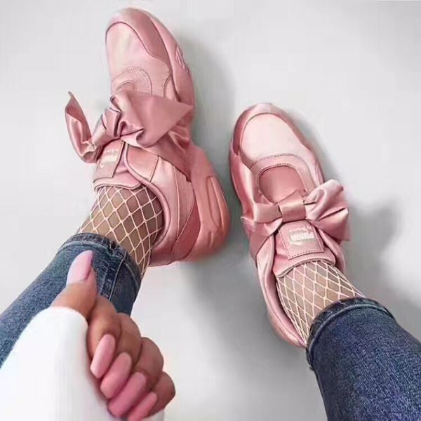 fenty bow sneakers pink