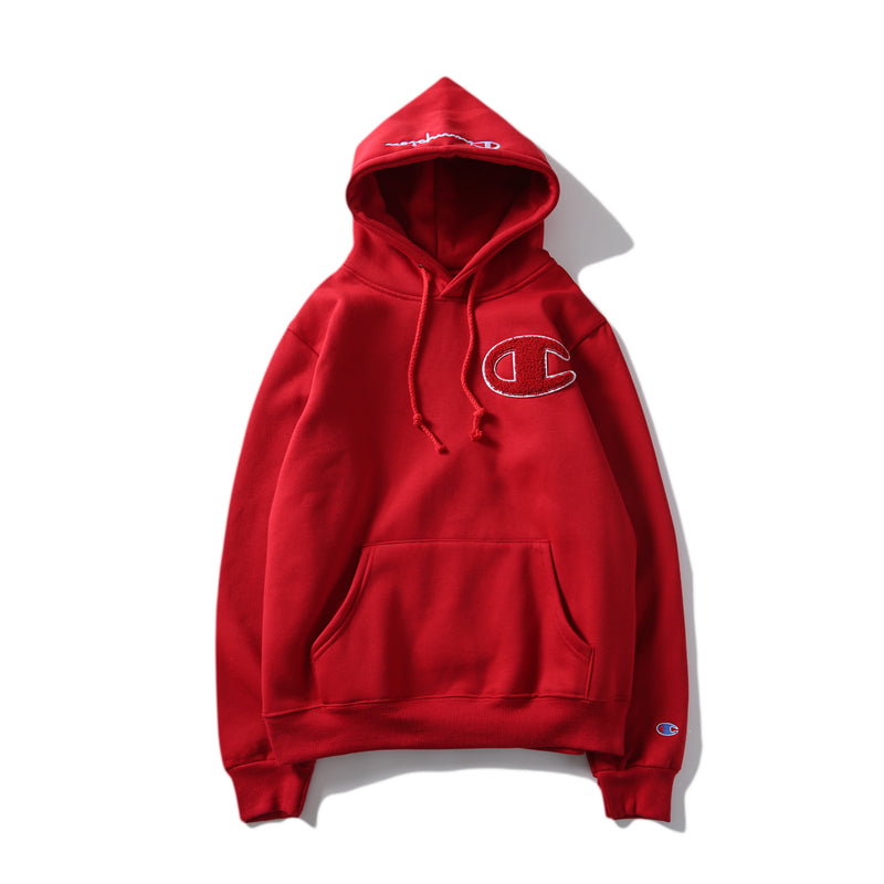 red champion hoodie big logo