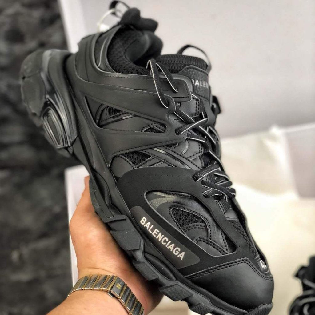 balenciaga black track trainers