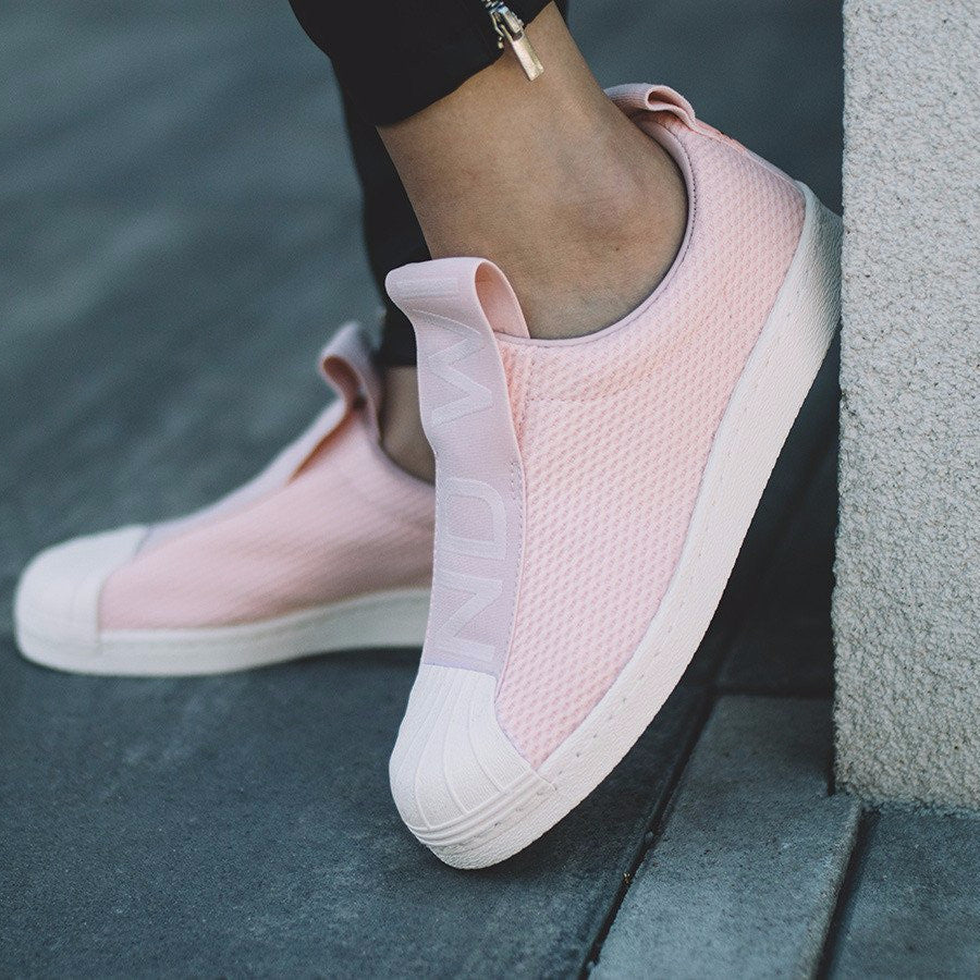 pink adidas slip on