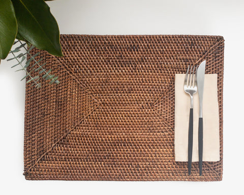 Rectangle Rattan Placemat | Cranfields Wellington NZ