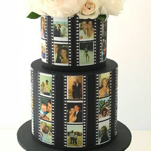 Custom Icing Edible Printed Film Strip Reel Cake Decorations