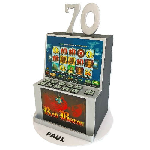 Poker pokie machine cake