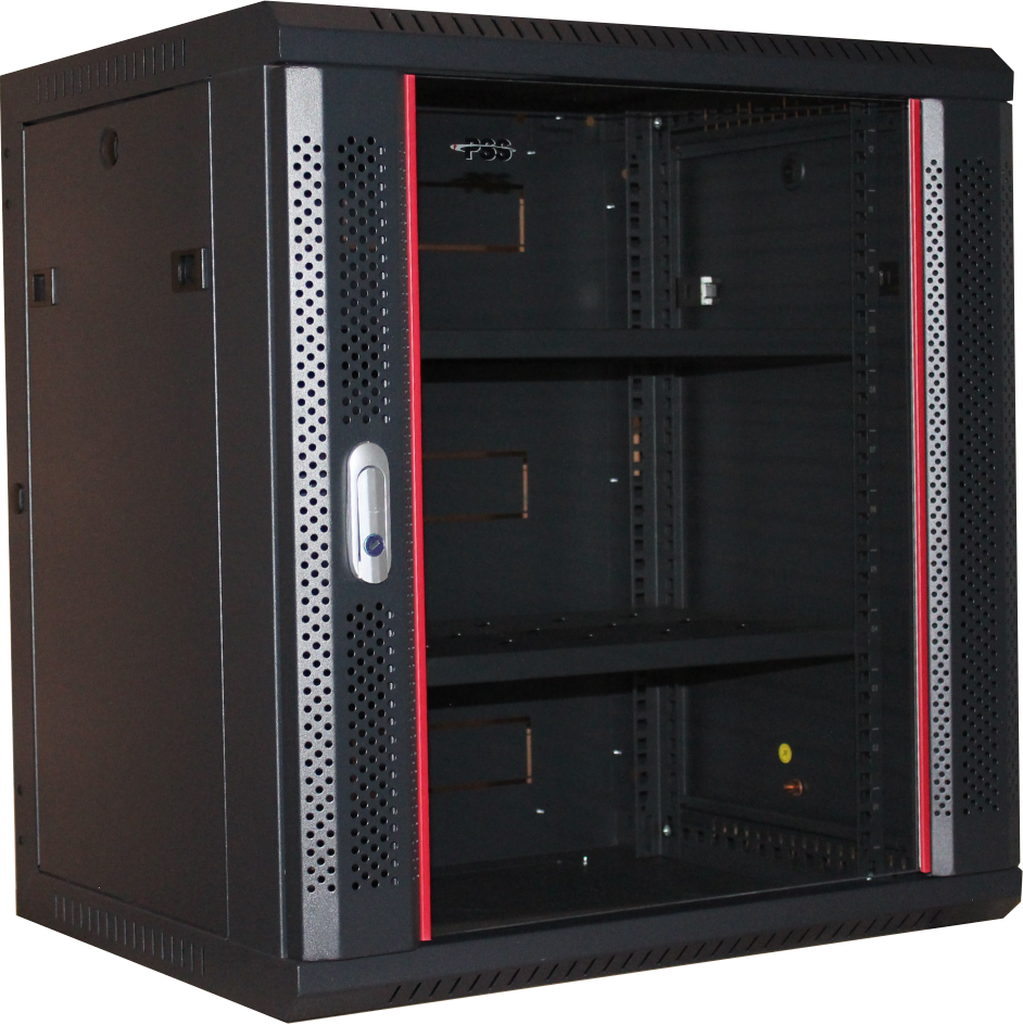 12U 450mm Redback Wall Mount Data Cabinet Fully Assembled