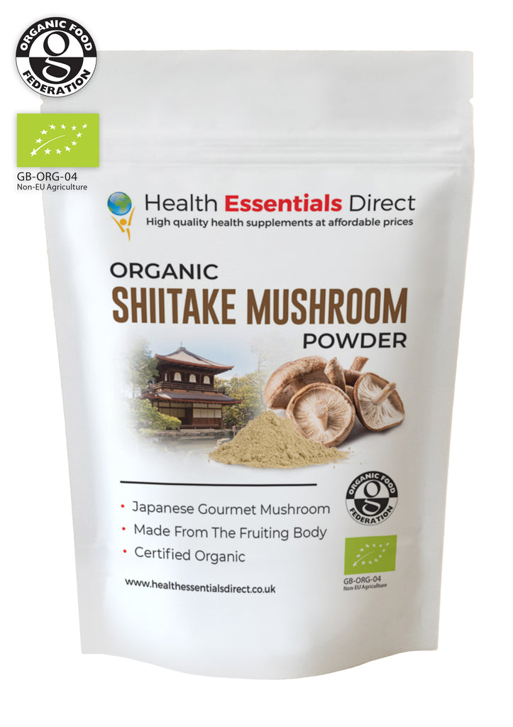 Buy Organic Shiitake Mushroom Powder UK - Health Essentials Direct