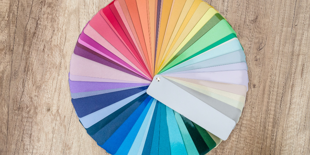 color wheel bedroom color palette