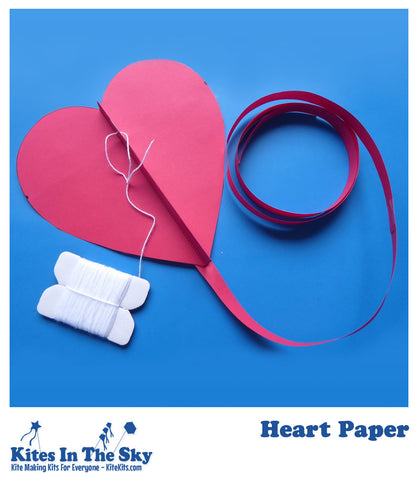 Free Paper Heart Kite Template