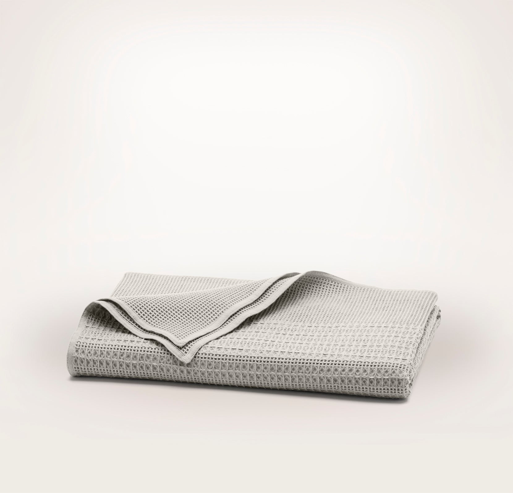 Waffle Mixed Stripe Throw Blanket in Pewter