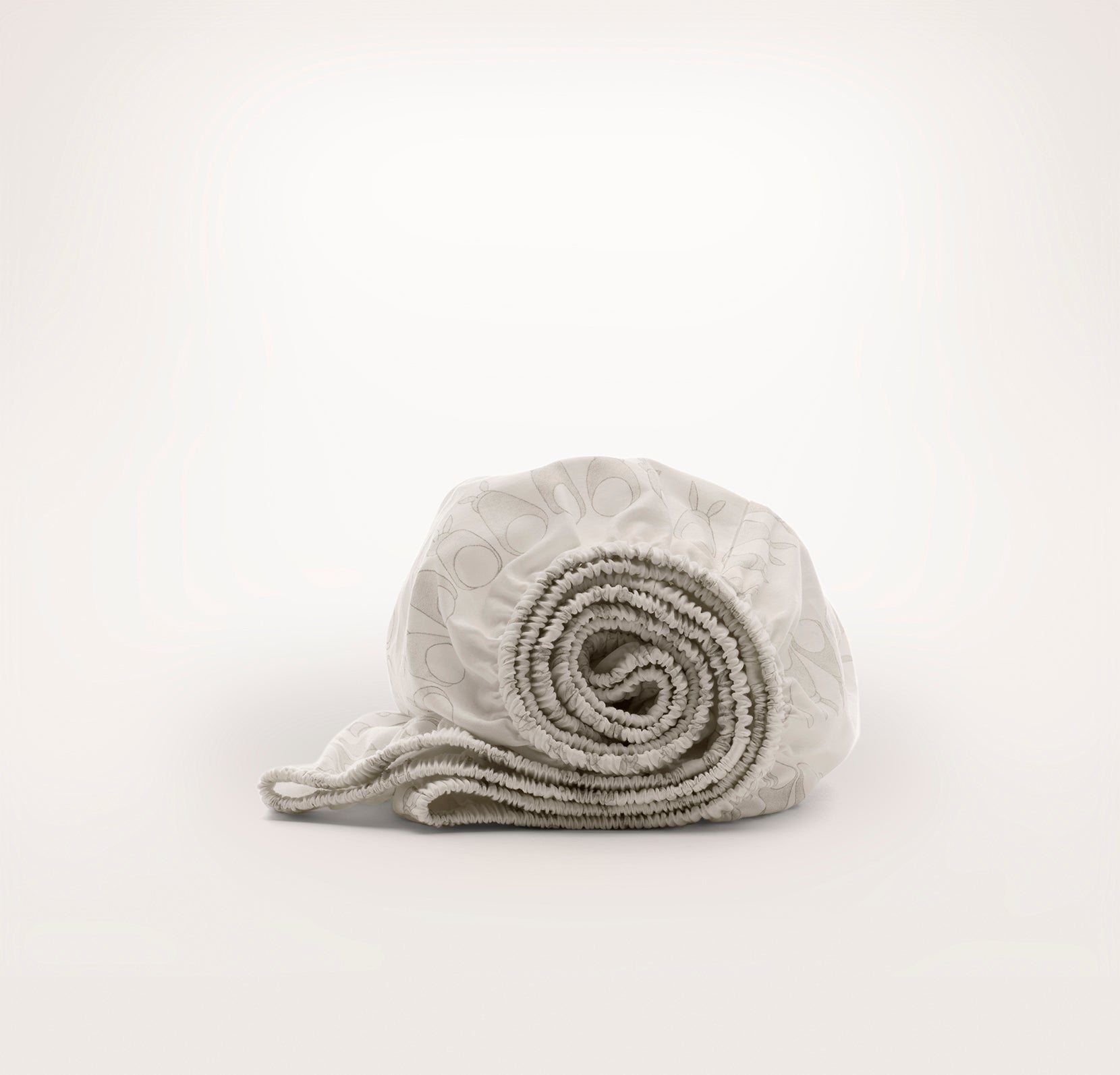 Signature Fitted Crib Sheet in Pewter Cotton Tail