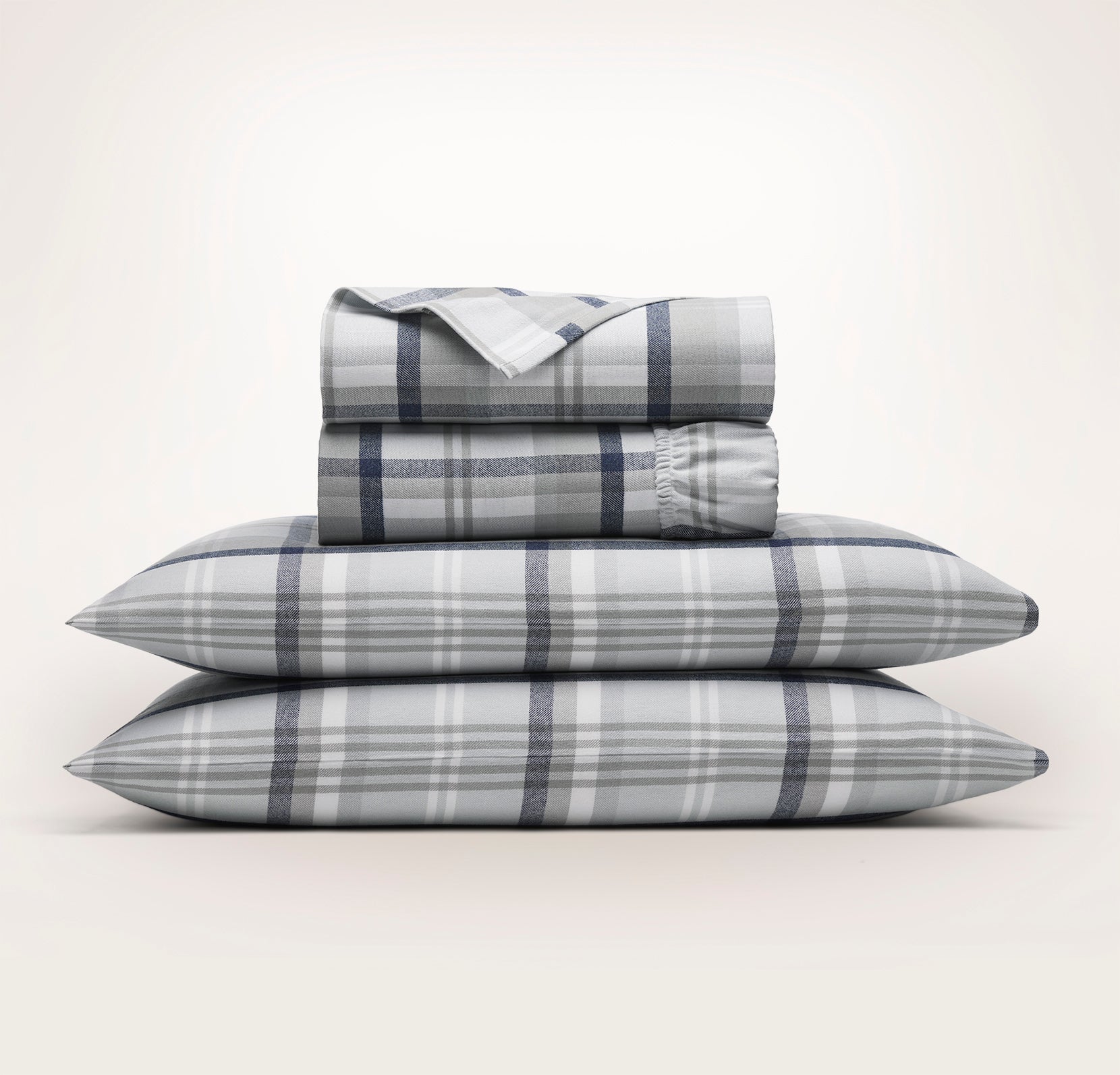 Flannel Sheet Set - Shore Heathered Plaid