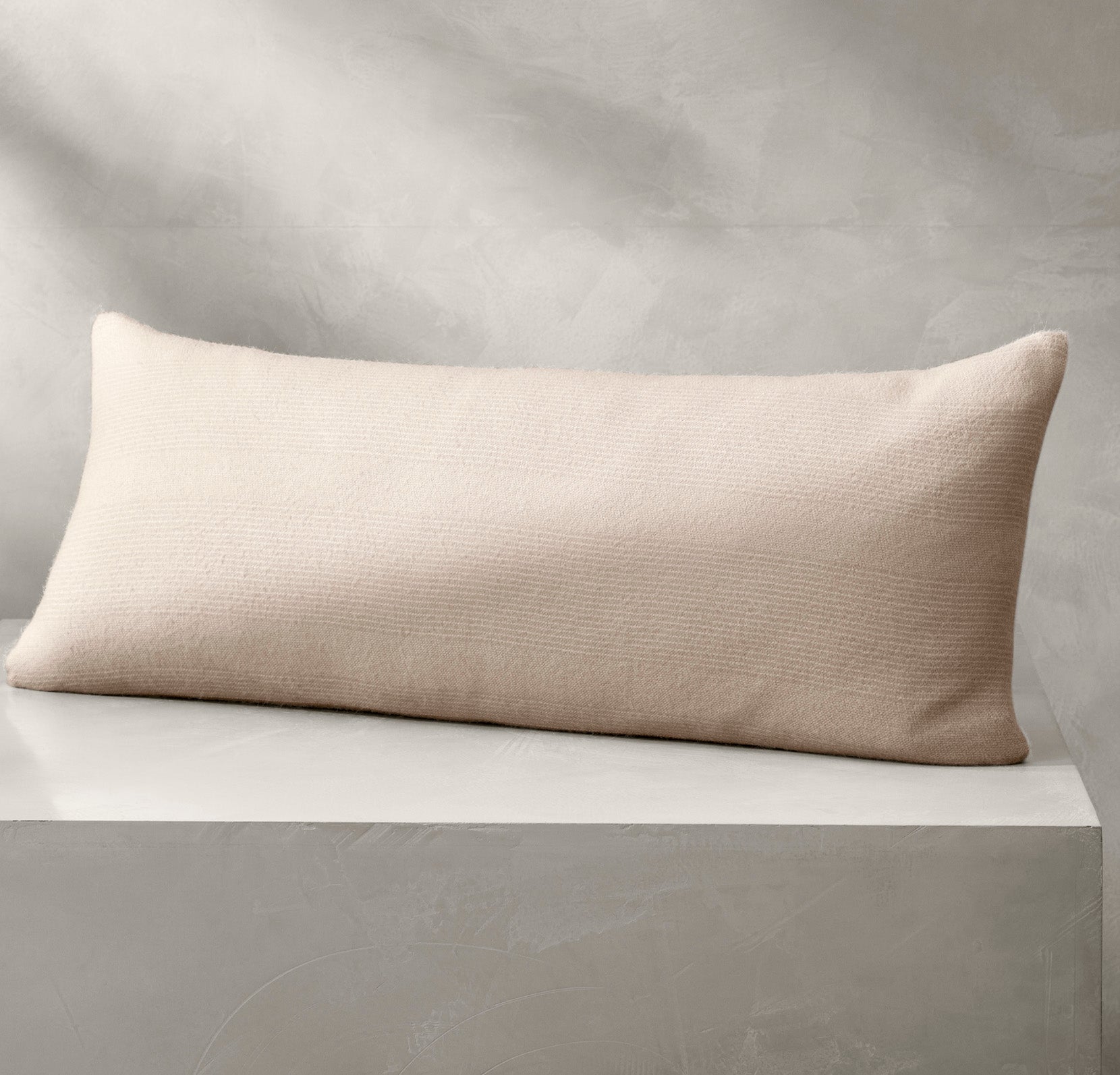 Reserve Alpaca Fine Line Pillow Cover in Oak/Natural