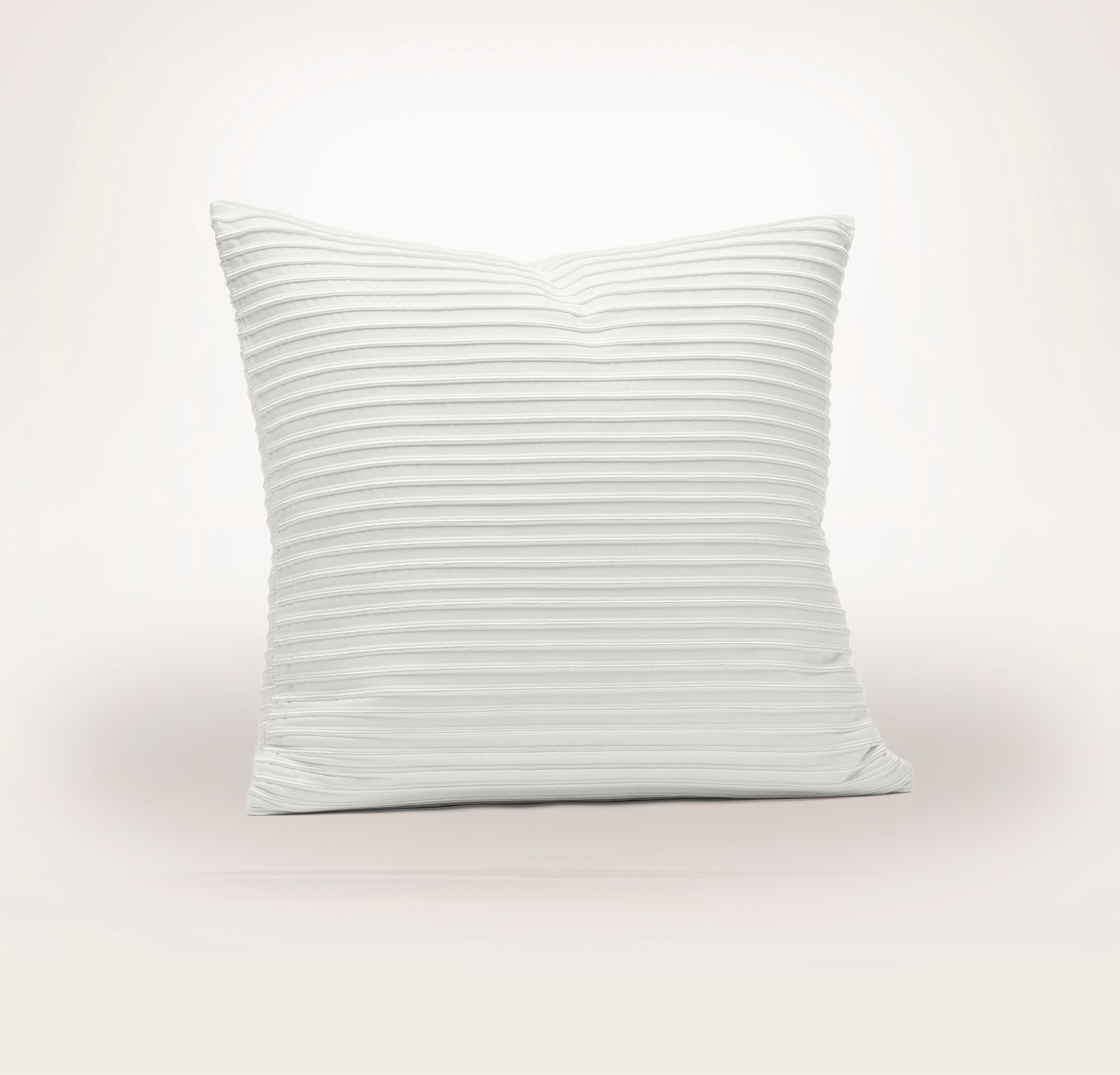 Pintuck Embroidery Pillow Cover in White