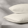 Stack image of Reserve Embellished Pillowcase Set - Cream/Oak Piped Edge