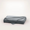 Stack image of Relaxed Linen Blend Throw Blanket - Deep Bluestone