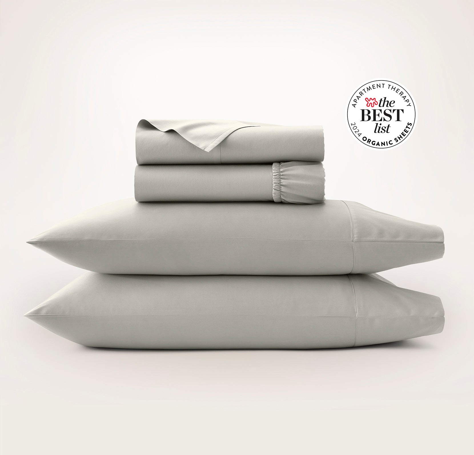 Percale Hemmed Sheet Set in Pewter