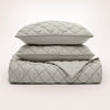 Stack image of Signature Handstitched Cloud Comforter Set in Pewter
