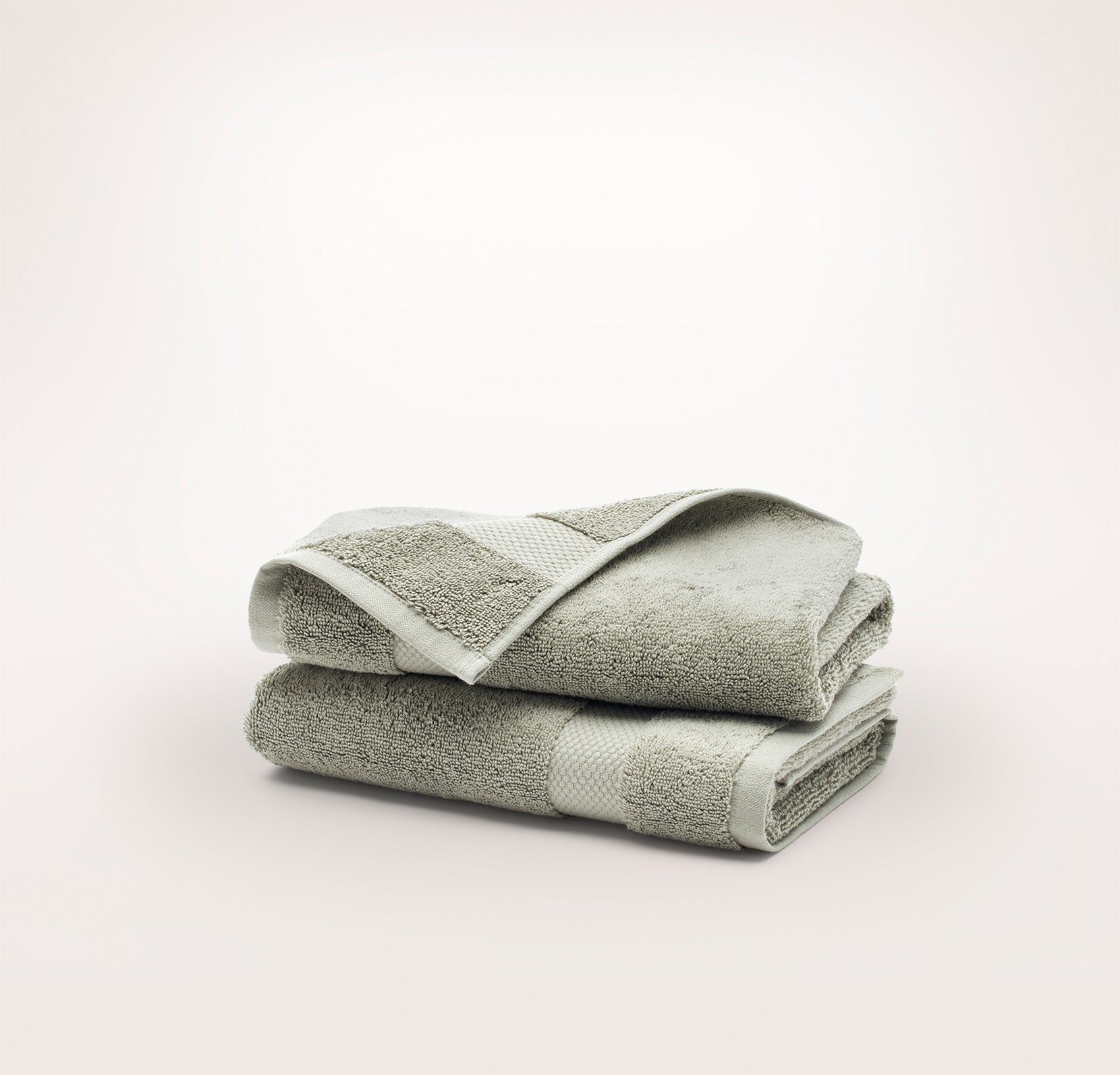 Plush Hand Towels (Pair) in Sageleaf