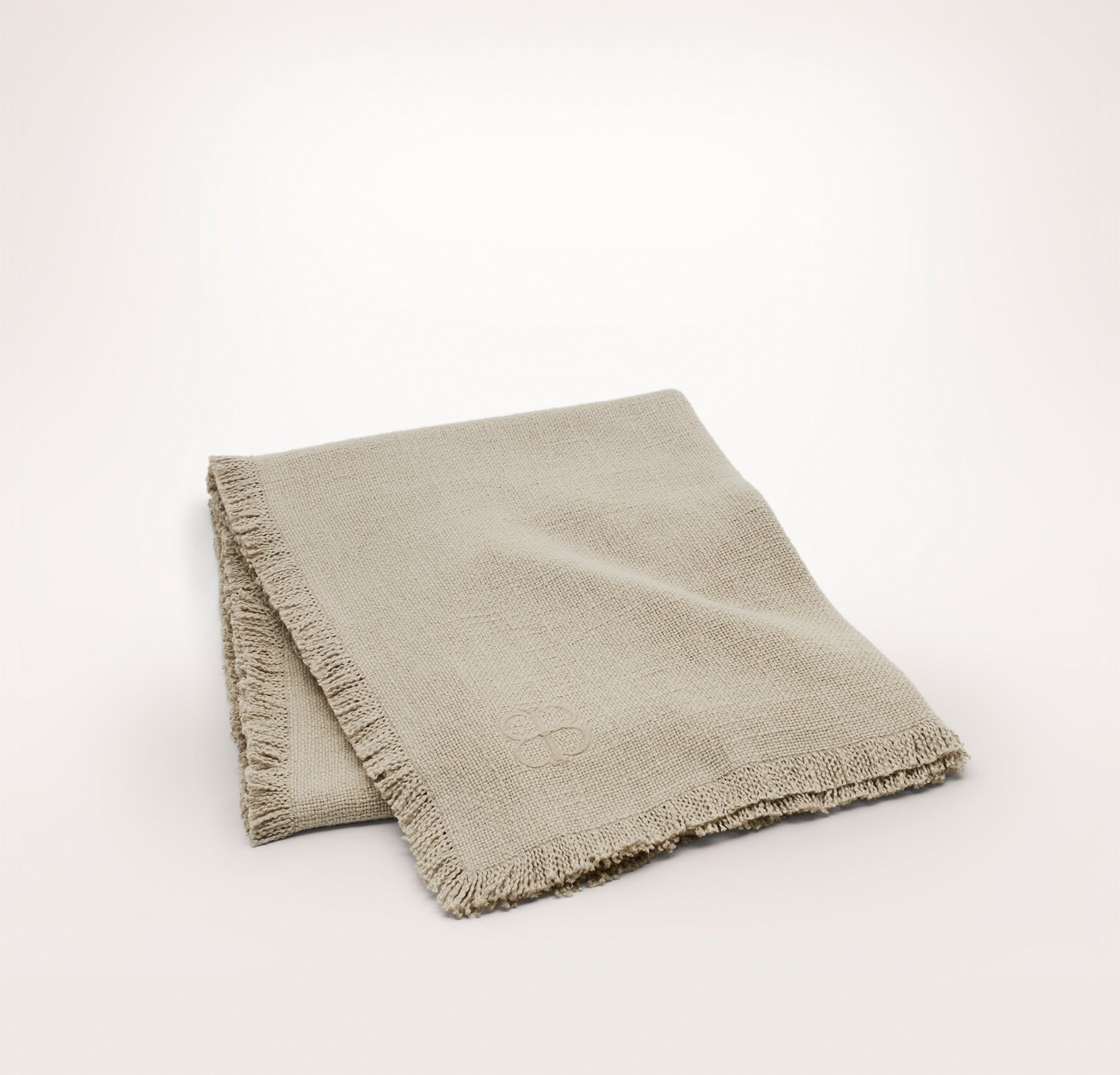 Relaxed Linen Blend Throw Blanket in Oak