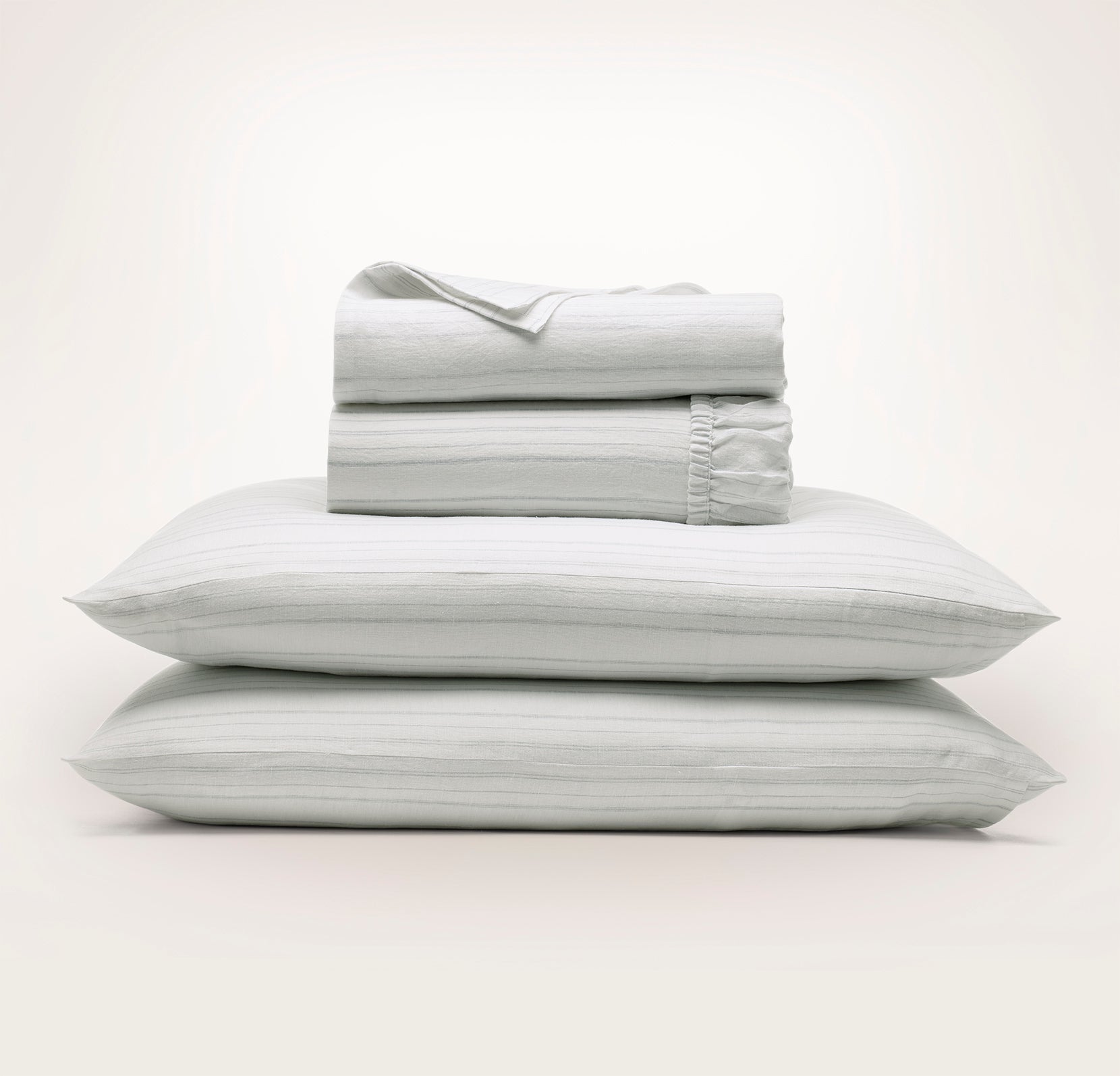 Linen Sheet Set in Shore Airy Stripe