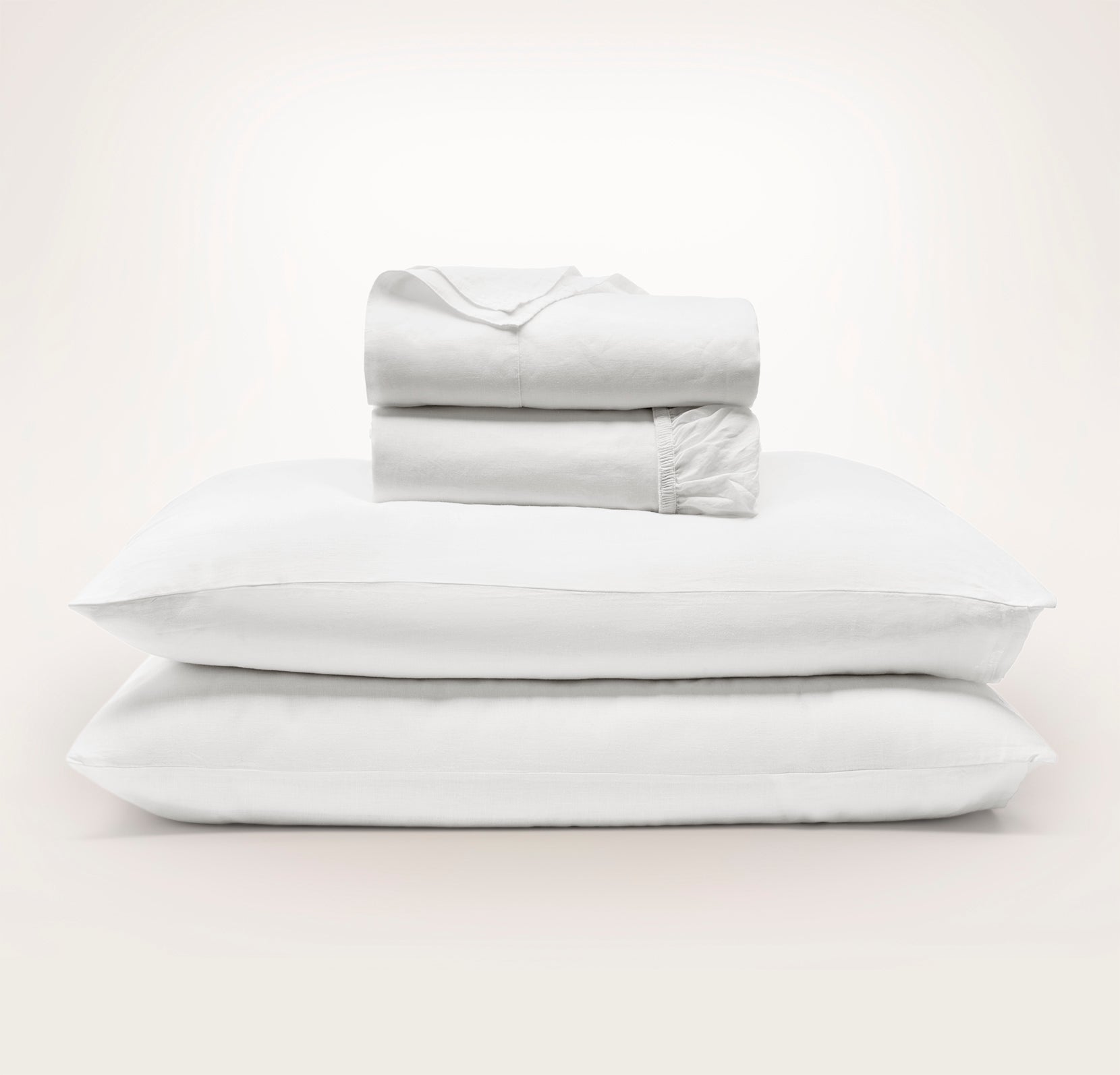 Photos - Bed Linen Boll & Branch Organic Linen Sheet Set White 