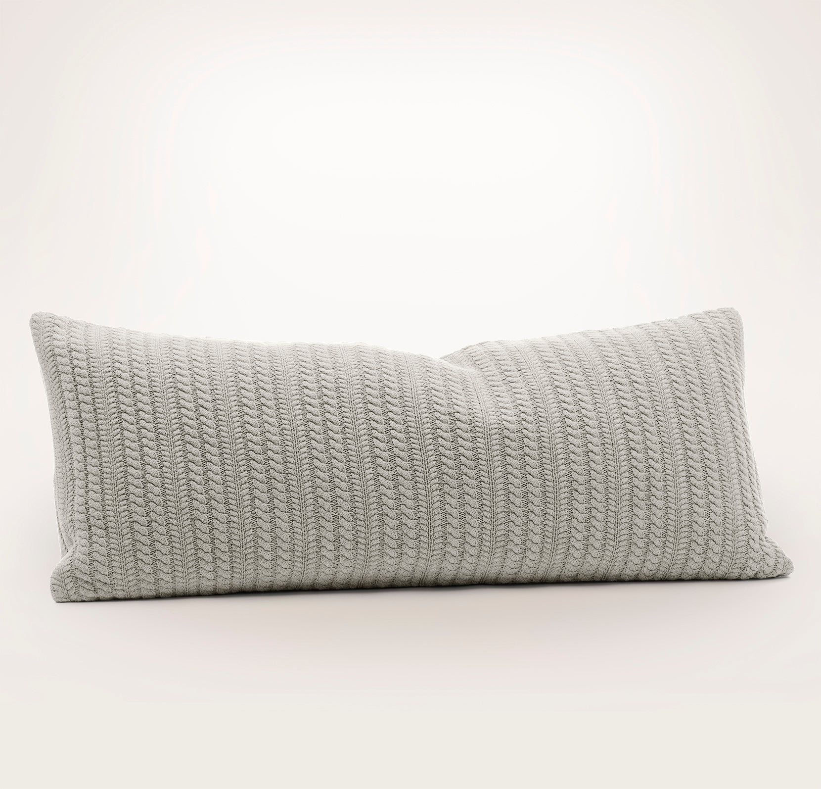 Branch Knit Pillow Cover in Heathered Pewter