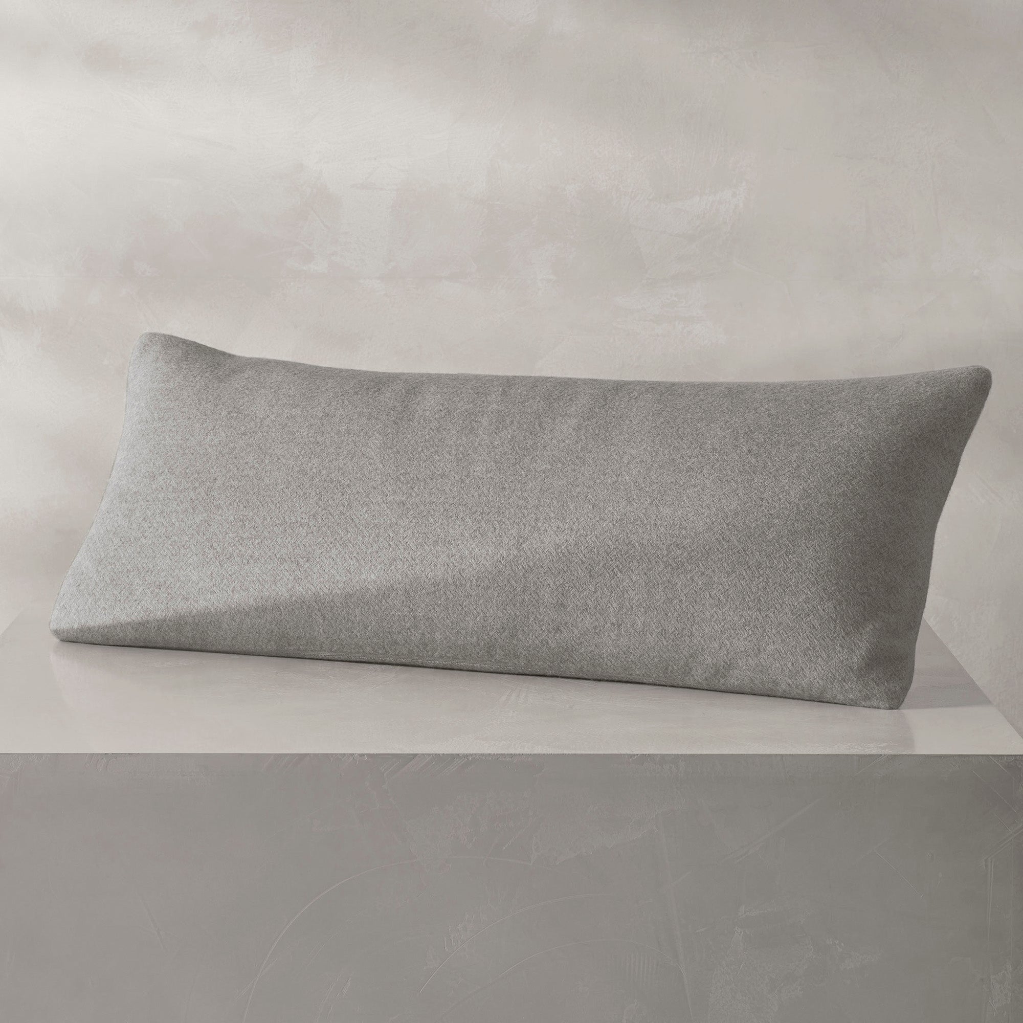 Reserve Alpaca Lattice Pillow Cover in Stone/Pewter