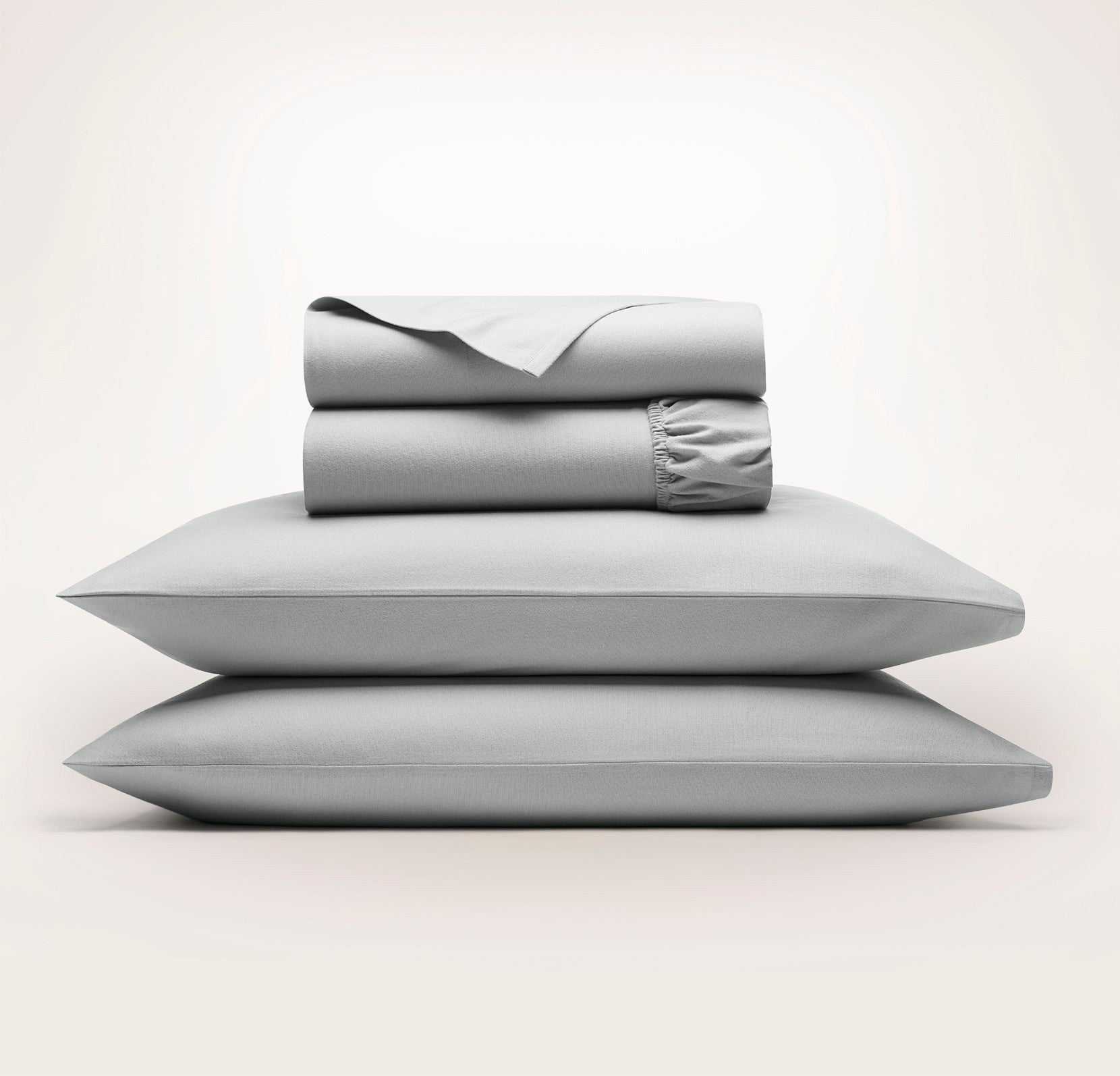 Flannel Solid Sheet Set in Shore