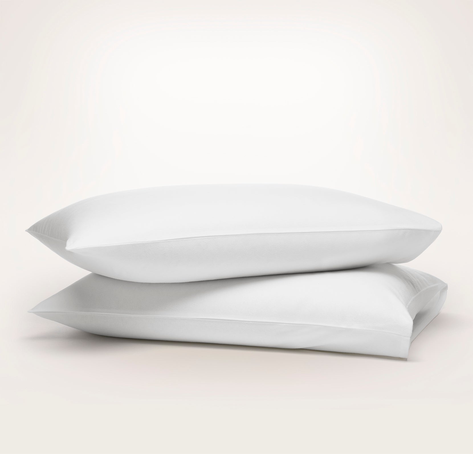 Flannel Solid Pillowcase Set in White