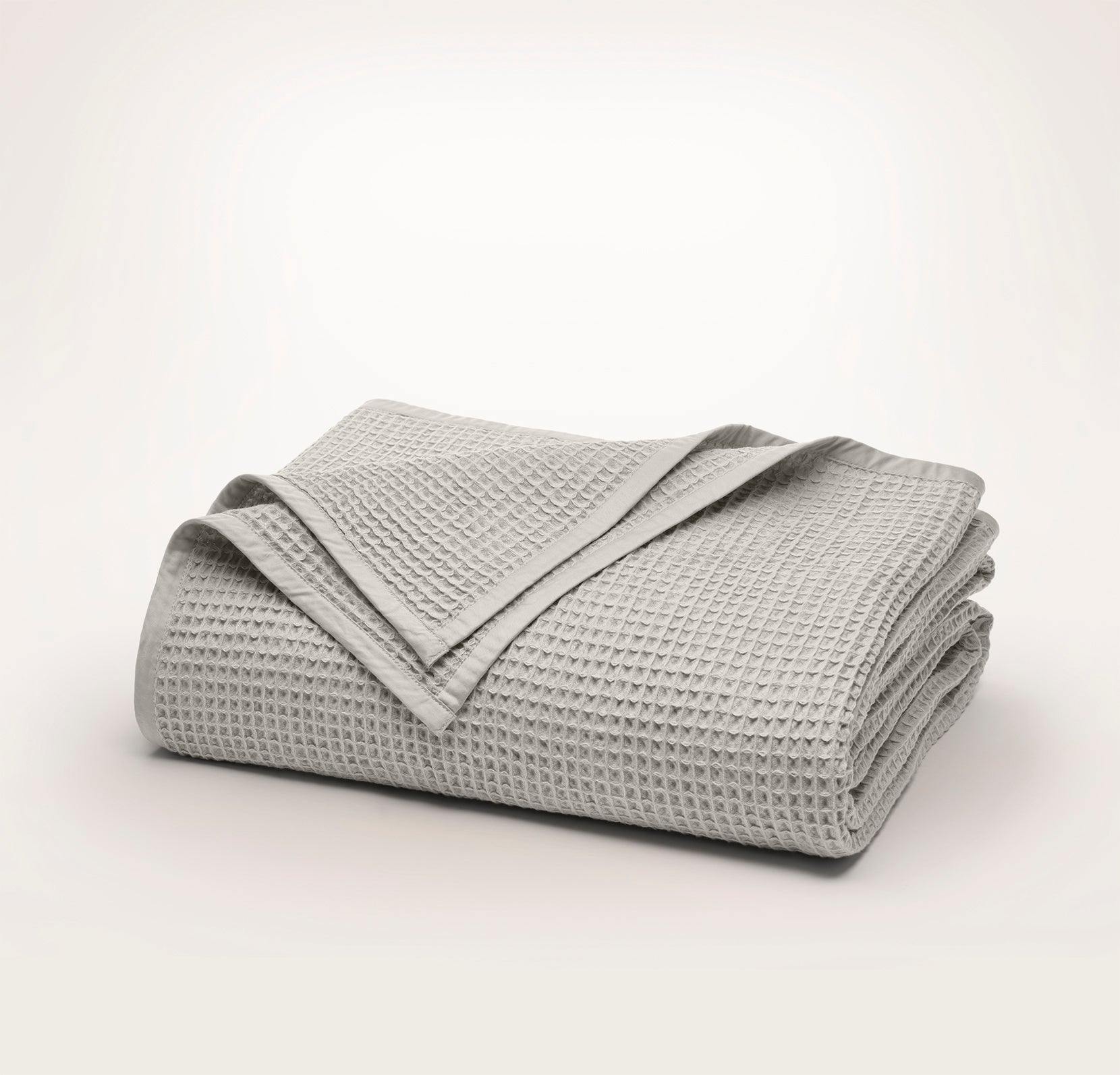 Waffle Bed Blanket in Pewter