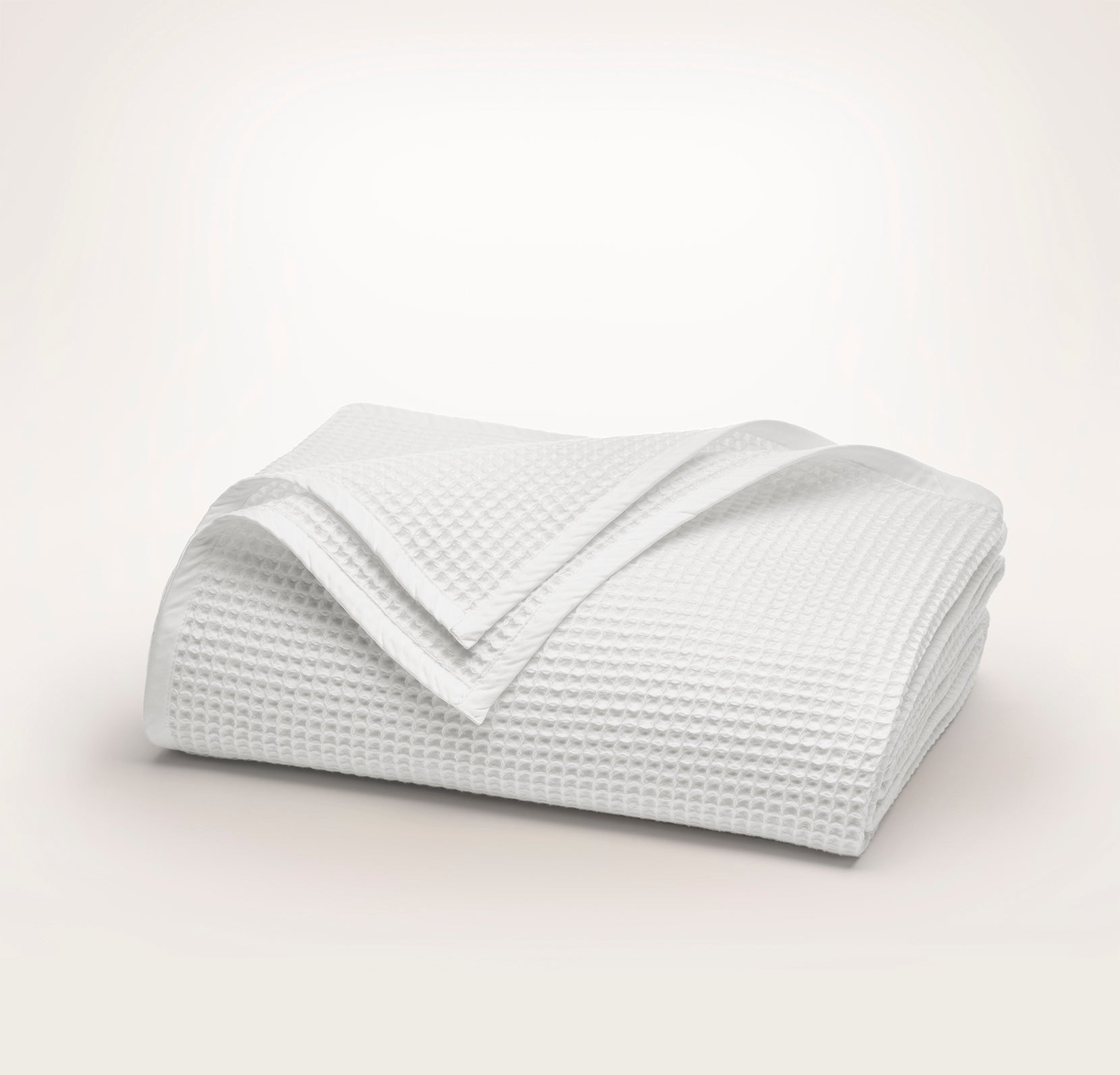 Waffle Bed Blanket in White
