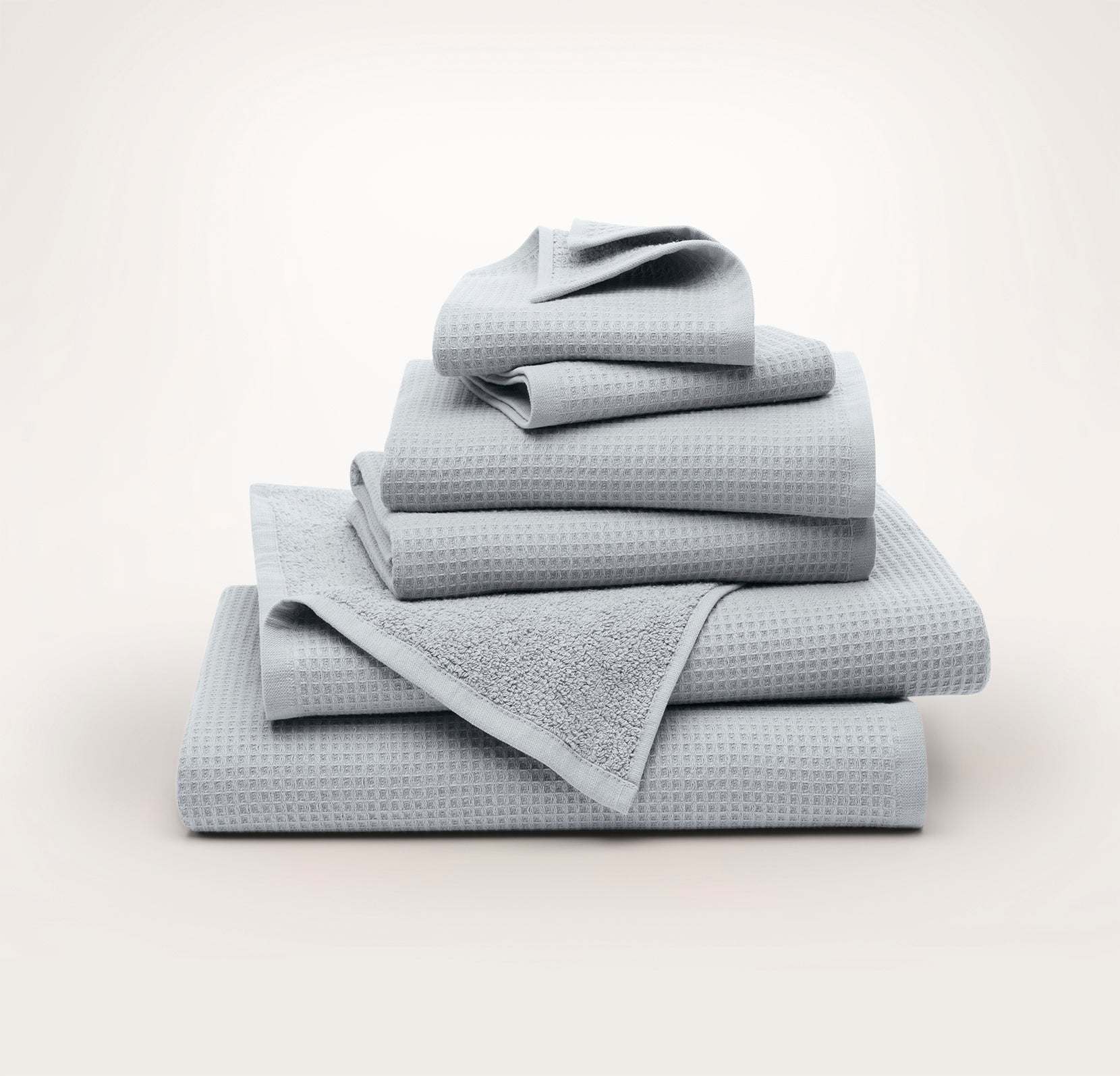 Boll & Branch Plush Set Of 2 Organic Cotton Hand Towels In Pale Pewter