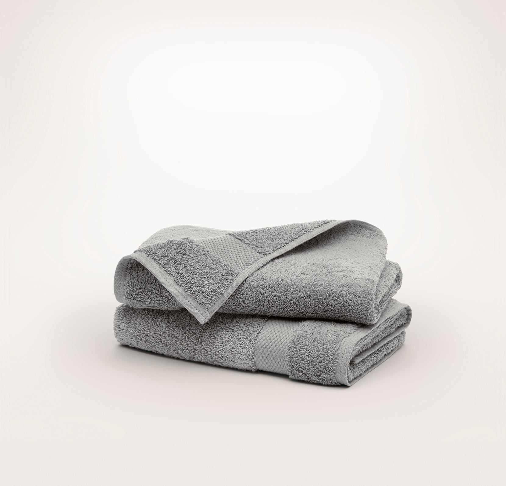 Plush Hand Towels (Pair) in Stone