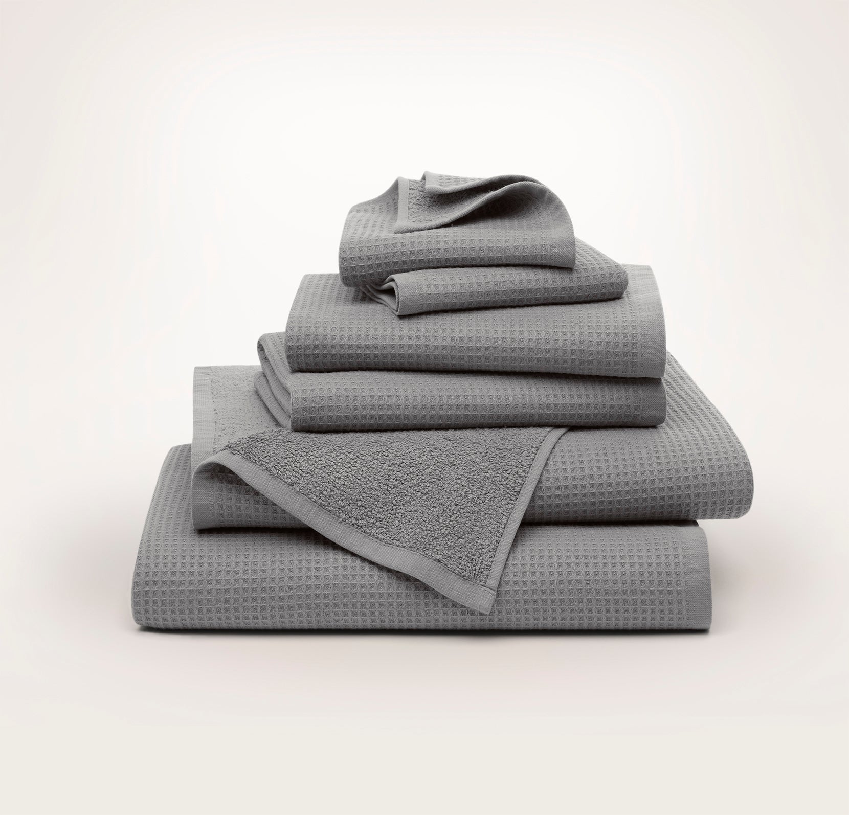 Linen Bath Towels in Waffle Weave