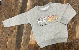 Christmas Cows Pullover - Gigi's Tiny Treasures