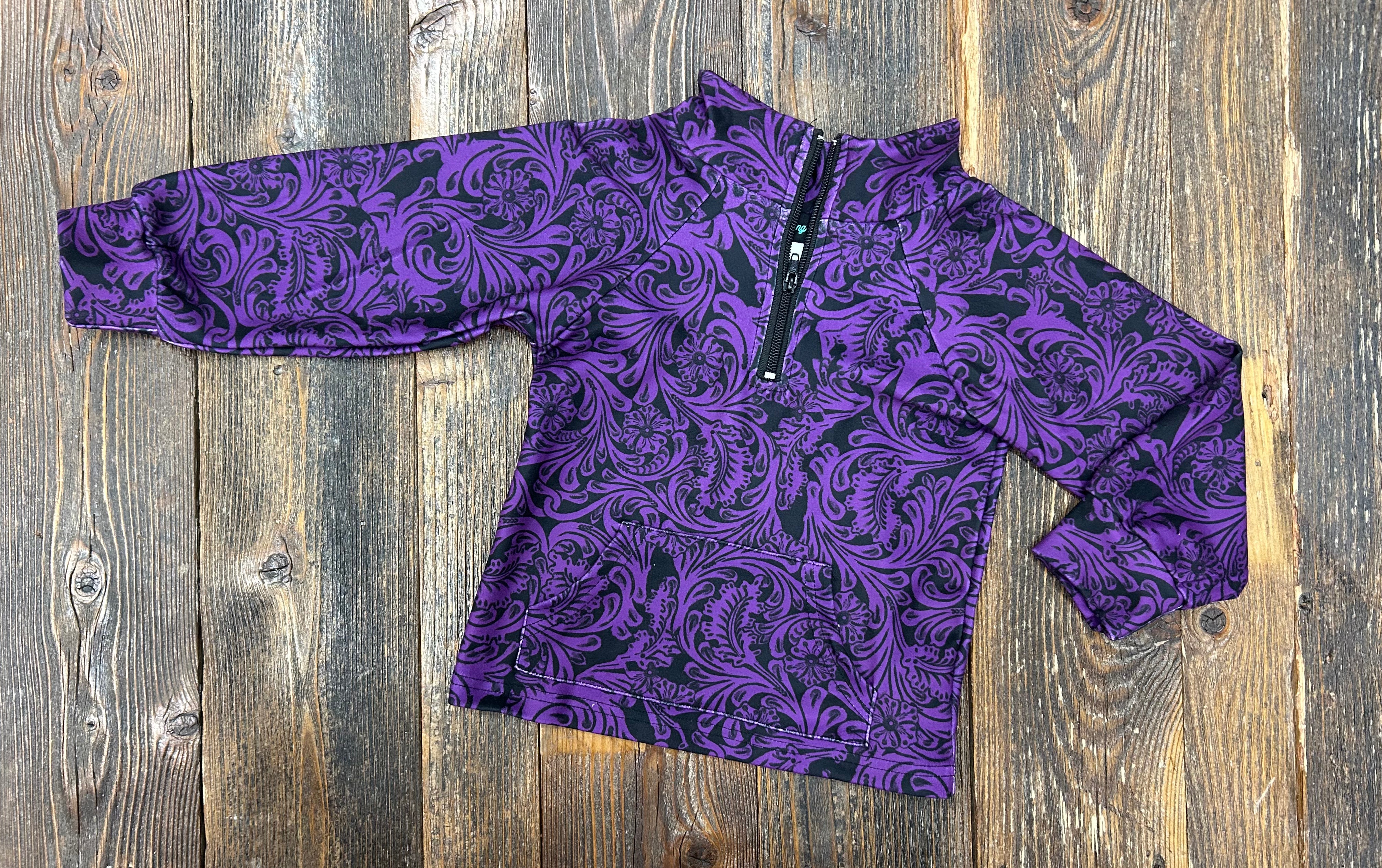 SK Purple Leatherwork Pullover