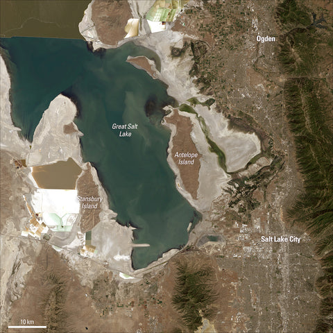  Image of the Great Salt Lake in July, 2022