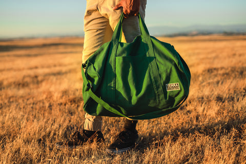 green duffel bag