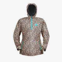 Waterproof 1/2 Zip Bog Hoodie | Womens - Leopard
